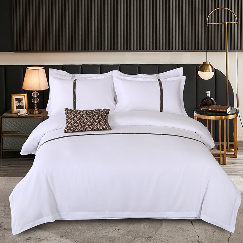 Katı poli-cotton otel keten yatak sayfası seti