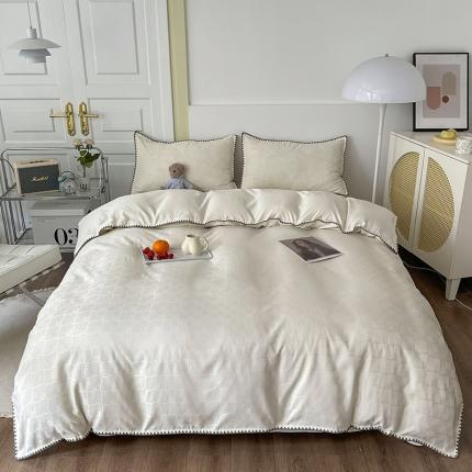 Yumuşak minimalist saf pamuklu yatak sayfası seti modern