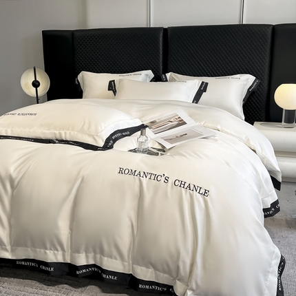 Tencel yatak sayfası seti minimalist yumuşak nefes alabilen