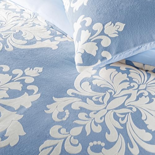Burnout Baskılı Flanel Kışlık Yorgan, Ultra Yumuşak Mikrofiber Destekli Bohem Peluş Yorgan, Sıcak Dört Mevsim Yatak Takımı